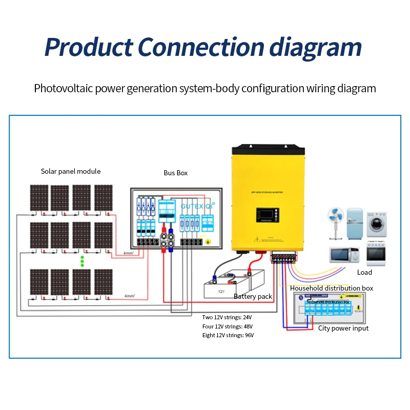 5kw 5kva Hybrid Solar Invert Hybrid Off Grid Inverter with Charger
