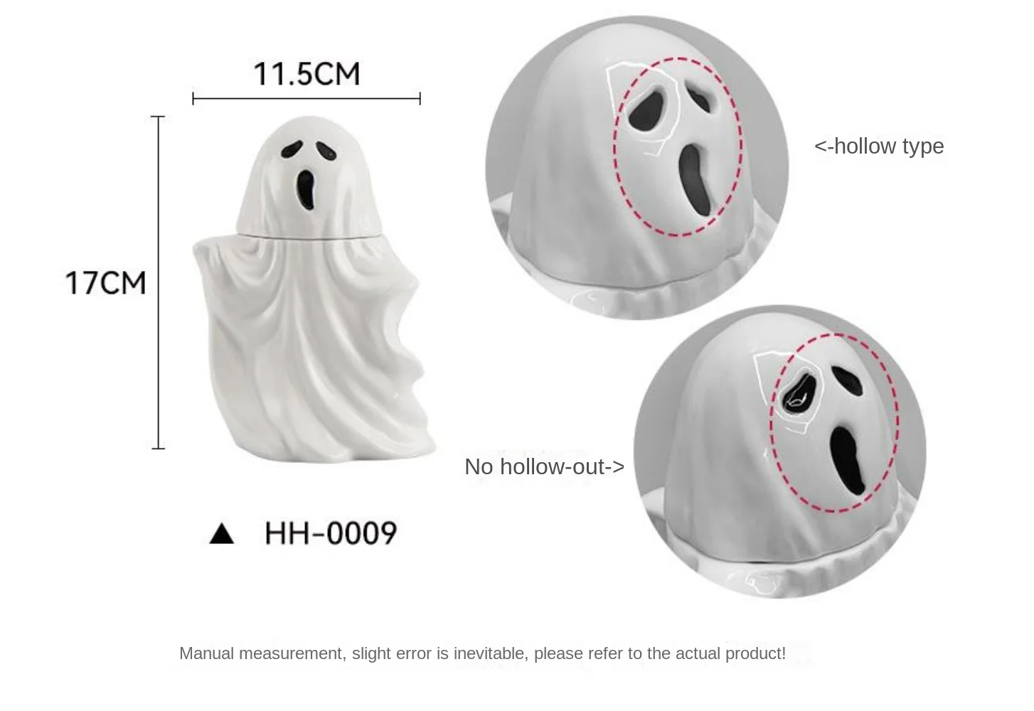 Monster Spoof Three-dimensional Ceramic Cup White Ghost Cup Cartoon Mug Halloween Gift