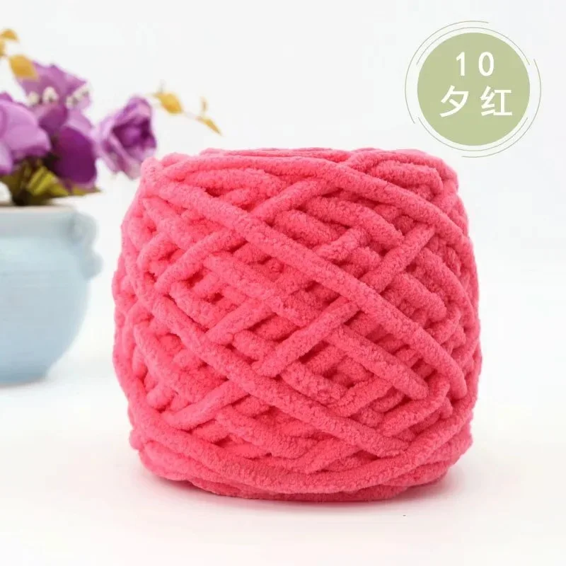 Colorful warm softy chenille yarn 100% polyester diy blanket crochet hand knitting polyester yarn