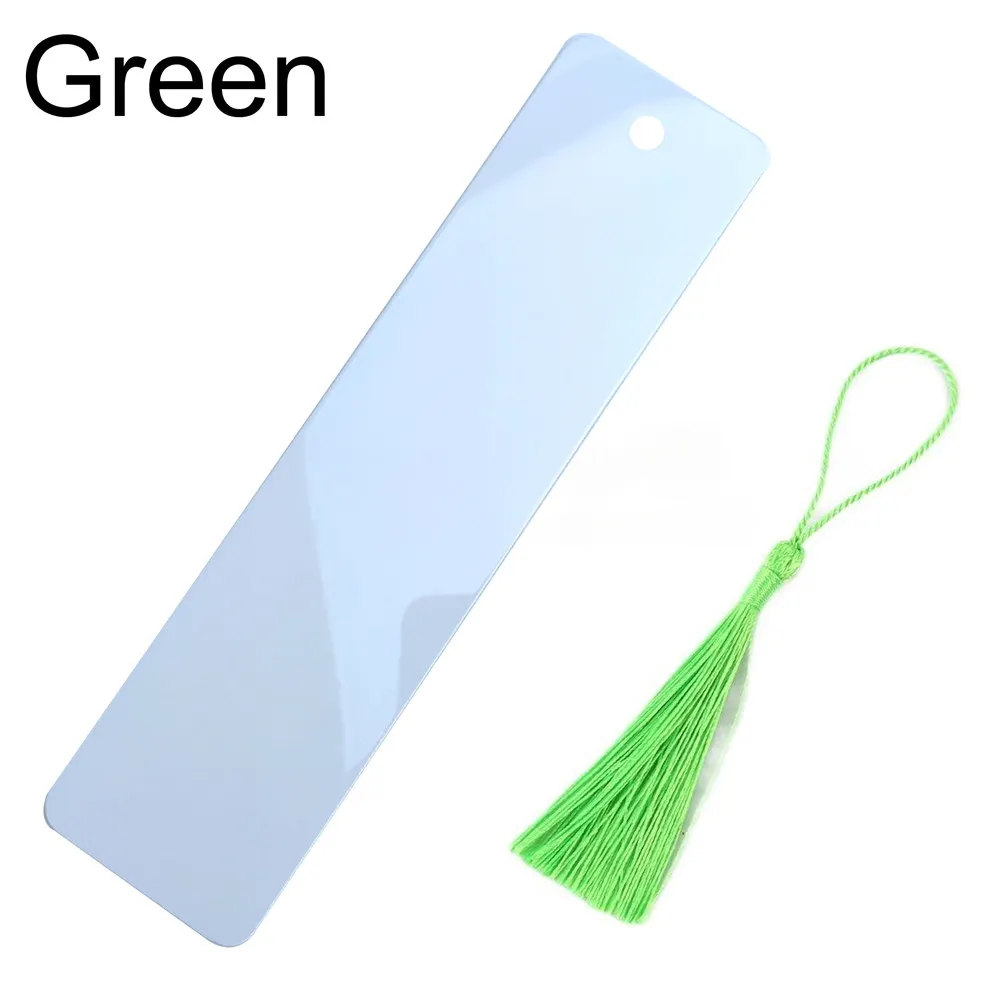 Office Gift Sublimate Craft book mark White Blank aluminium sheet 1mm  Metal Sublimation personalized bookmark with tassel