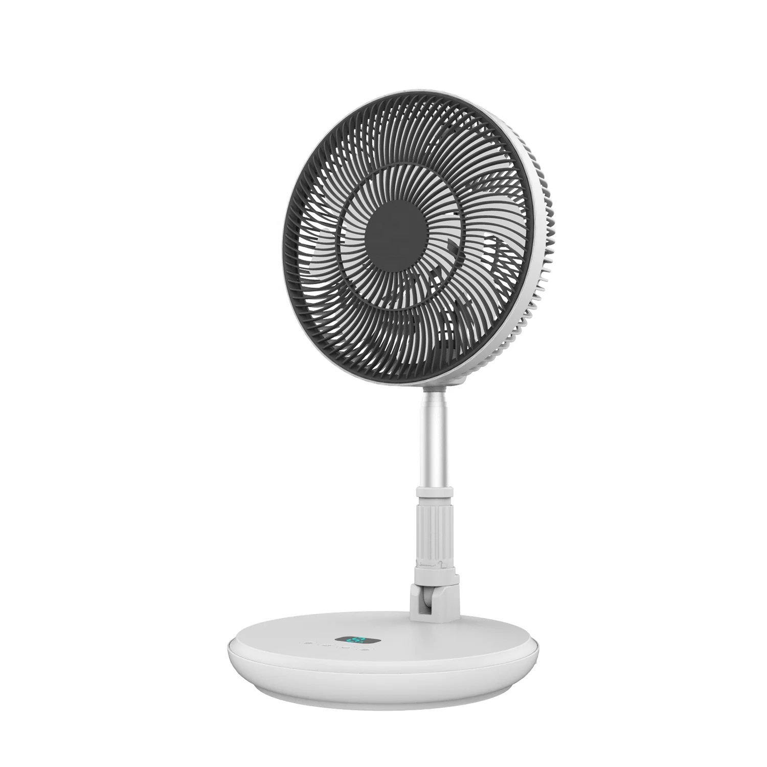 Mini portable charging 18650 battery electric fan   usb telescopic freestanding pedestal folding fan with rotatable