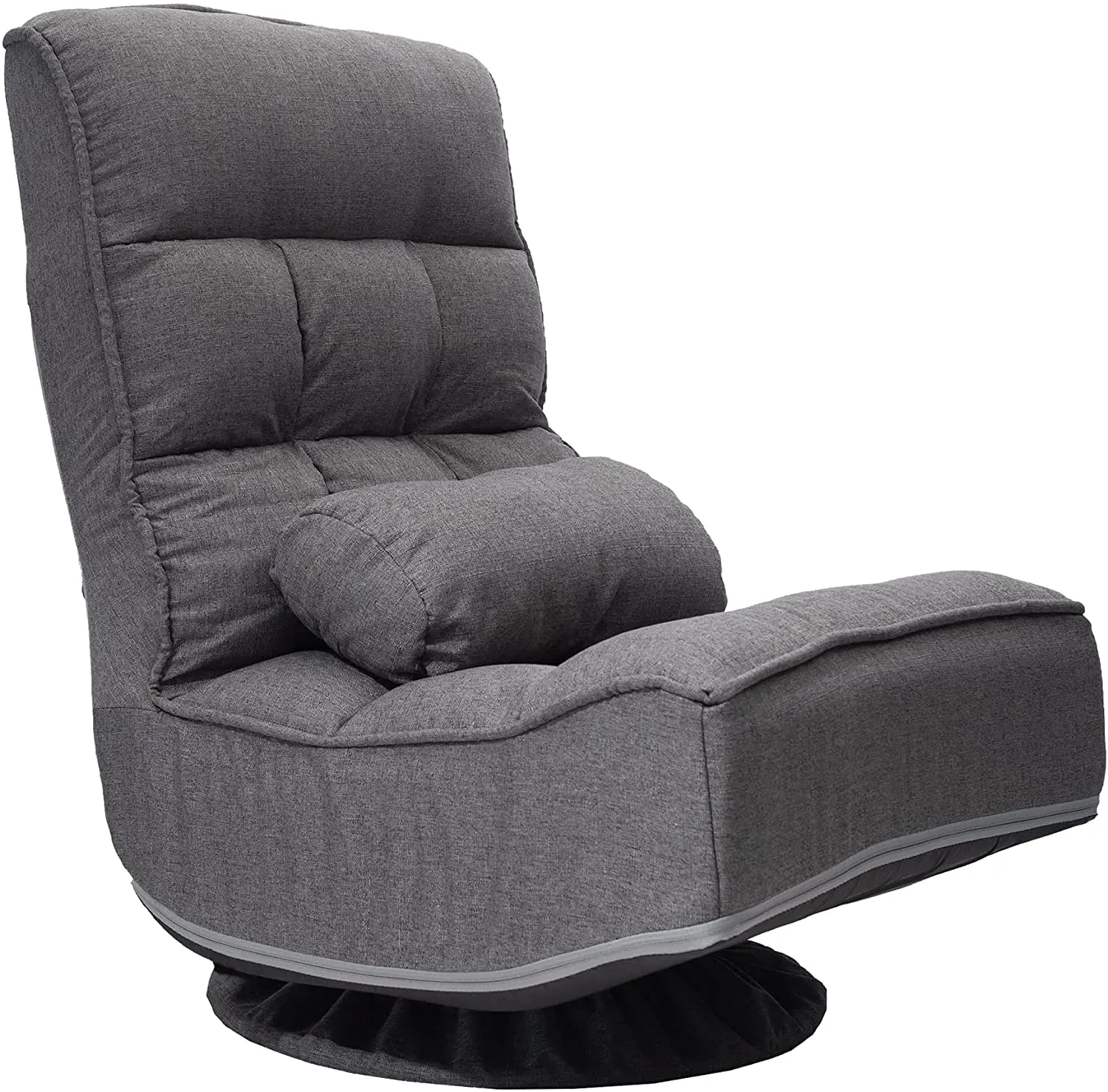 360 Degree Multi-position Adjustable Folding Lounge Floor Sofa Chair Swivel Gaming With Pillow