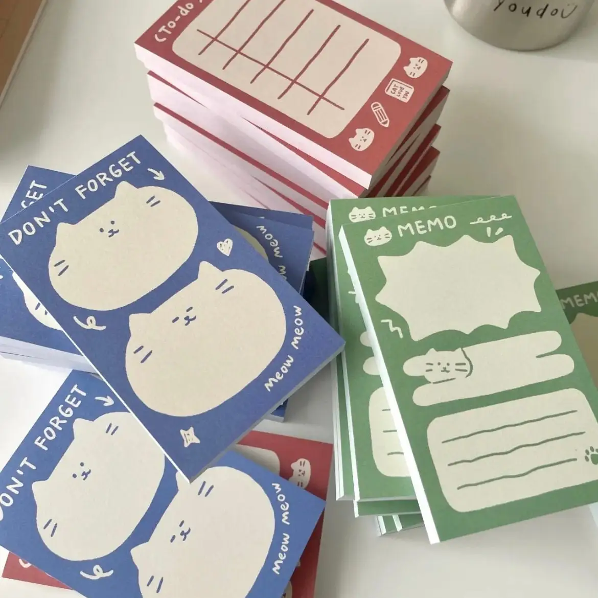 Custom Cute Promotional Memo Pad Kawaii Notepad Branded Note Pads Stationery Accessories Sticker Sticky Notes