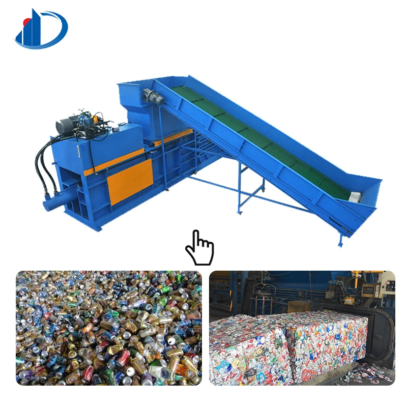 Horizontal  Automatic Hydraulic Waste Paper Cardboard Compressing Packing Machine Clothes Recycling Baler