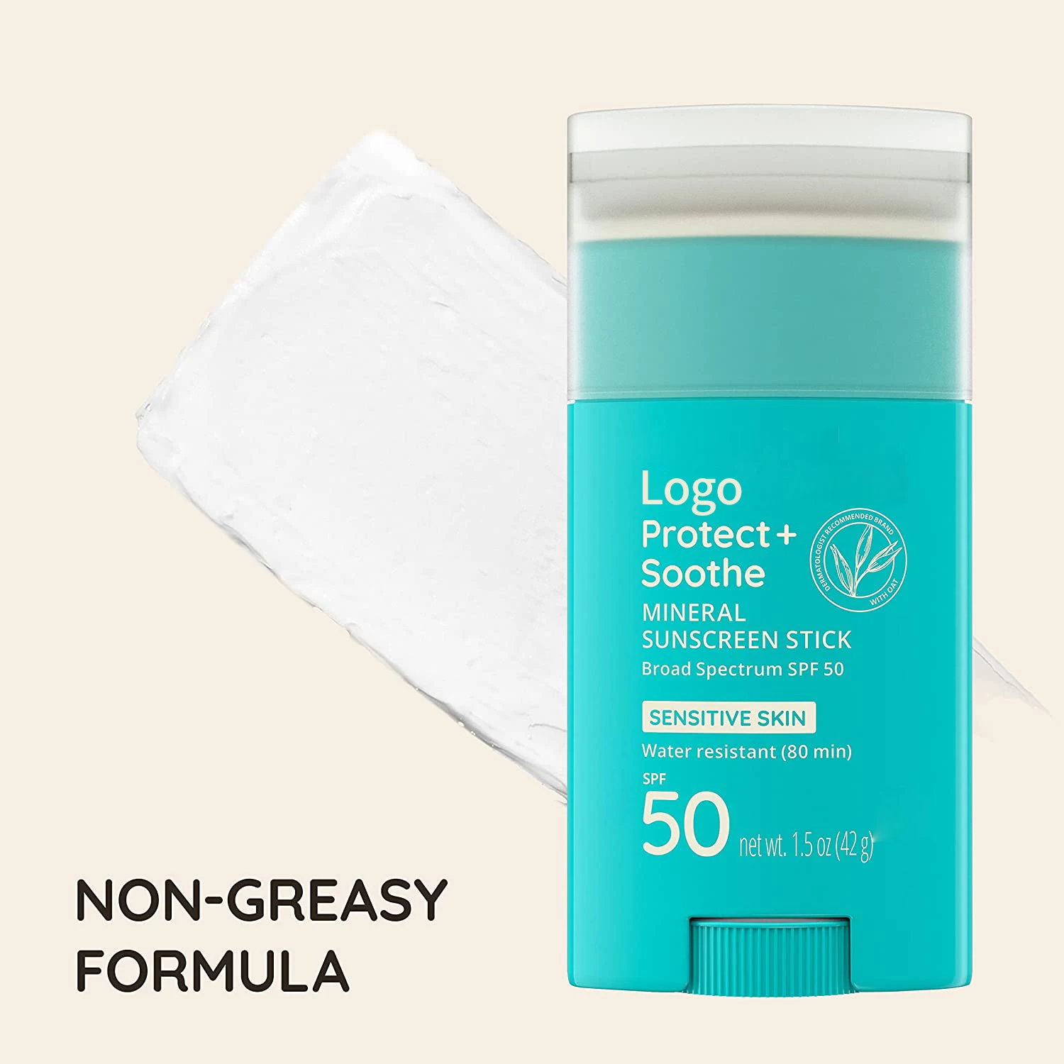 BLIW Private Label 42G Protect+Soothe Mineral Sunscreen Stick for Sensitive Skin  100% Zinc Oxide Pure Sunscreen Stick