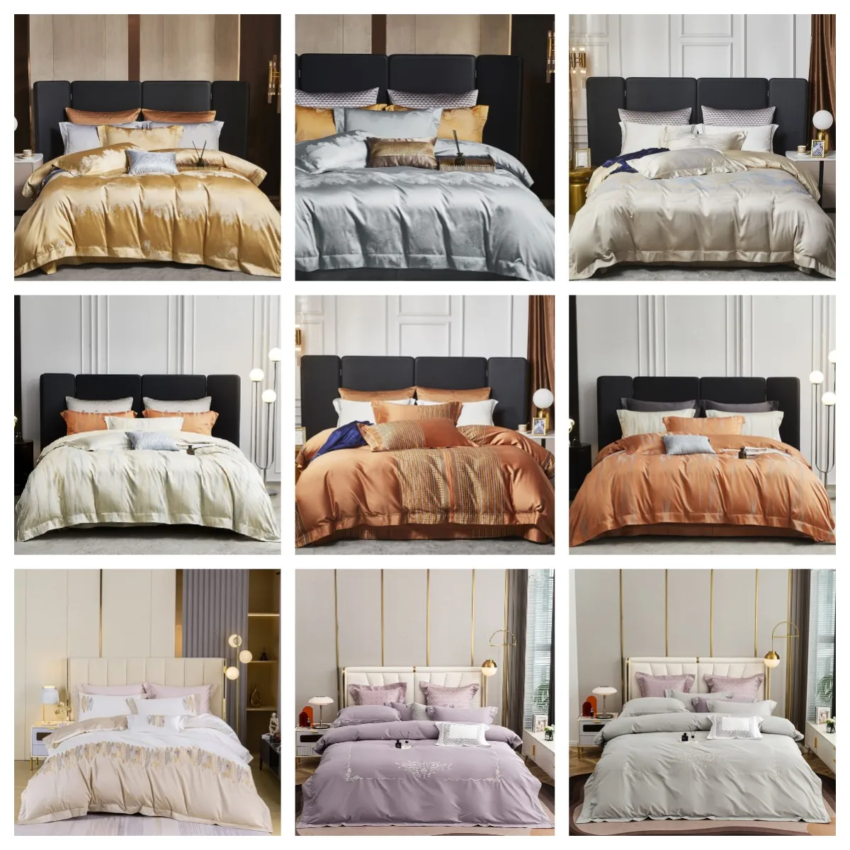 High Quality 4 pieces Queen Size Hotel Home Bed Linen 100Percent Cotton Bedding Comforter Sets Double Size Bedsheets Bedding Set