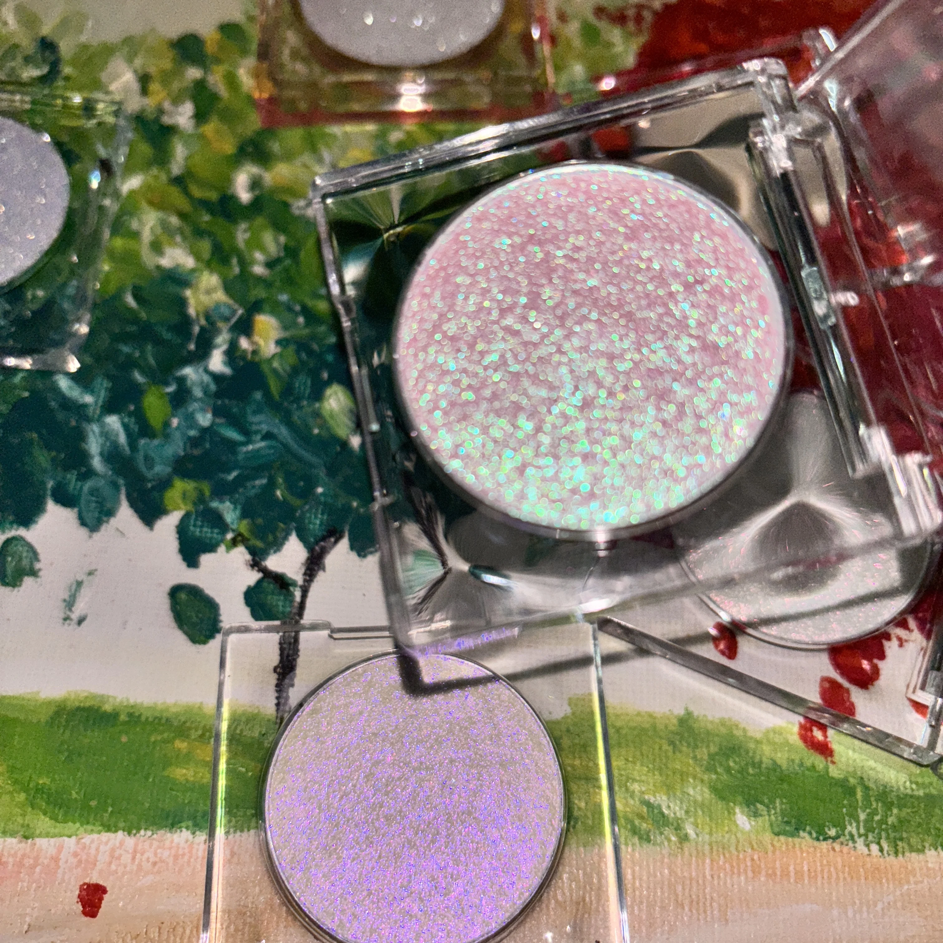 High Quality Vegan Cruelty-Free Chameleon Shimmer Cream Highlighter Custom Logo Palette with Smooth Shadow Face Body Wholesale