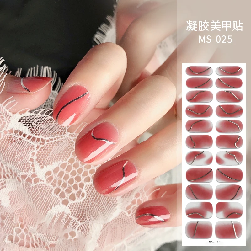 Full Nail Stickers Wraps Adhesive Fingernail Stickers Various Pattern Nail Wraps For Women Diy Gel Nail Sticker