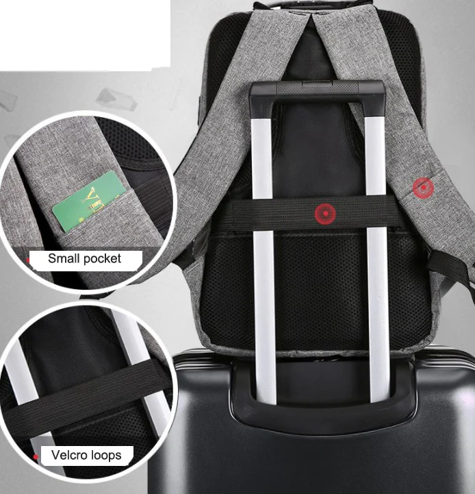 RTS Custom Logo Waterproof Backpack Bag Usb Charger Men Business 15.6 Inches Laptop Backpack With Coded Lock