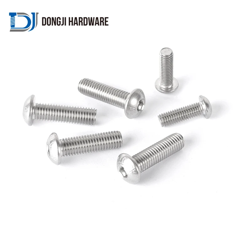 Promotion Sale ISO7380 Stainless Steel 304 Hexagon Socket Screw Button Head Zinc Plated Hex Socket Bolt