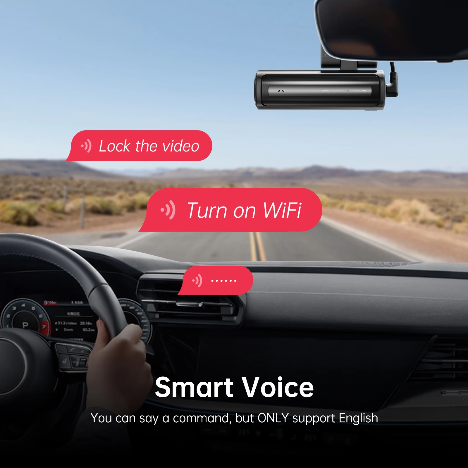 LINGDU LD06 Voice Control Super Capacitor Car Camera,GPS 5Gwifi Bluetooth Dash Camera,5K Dashcam with SONY Sensor