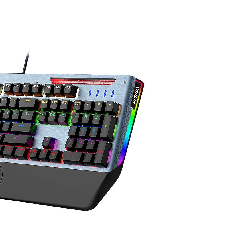 USB wired metal gaming keyboard Hot swap 104 keys teclado gamer are suitable for competitive games