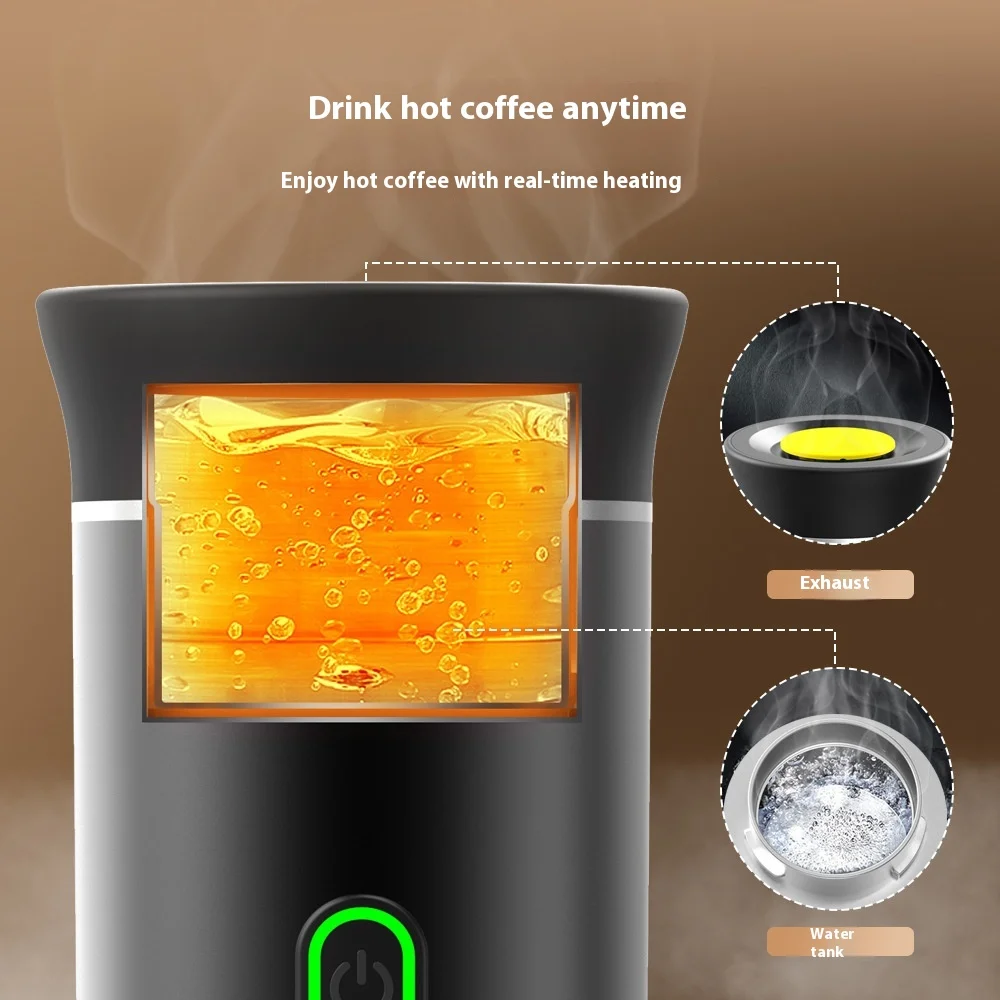 Multifunctional Portable Coffee Machine Mini Cafee Espresso Maker Typed-C Rechargeable OEM Outdoor Office Coffee Machine