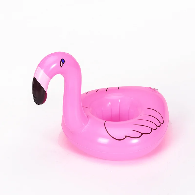 Swimming Pool Float Flamingo Cup Holder Drink Can Coaster Colorful Inflatable Drink Holder party fun