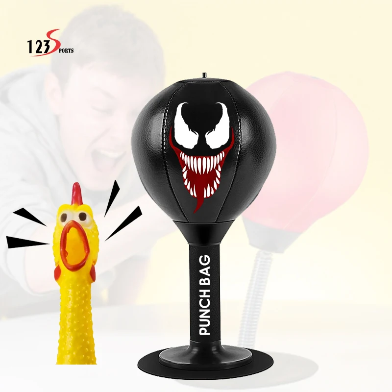 123sports Suction Cup Vent Ball Stress Buster Desktop Punching Bag Desk For Child