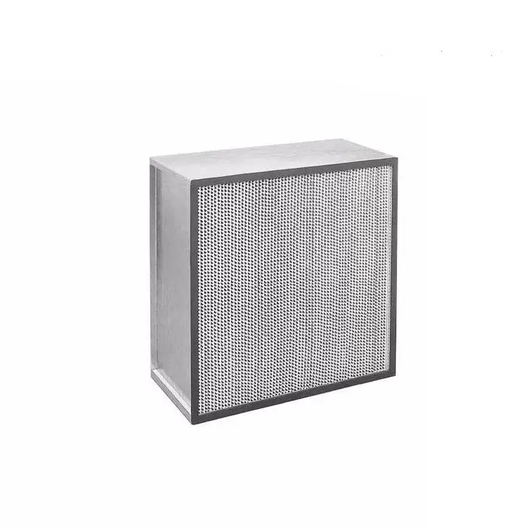 High Efficiency Galvanized Aluminium Frame Foil Separator Deep-Pleat Air Filter H13 H14 Operating Room HEPA Filter