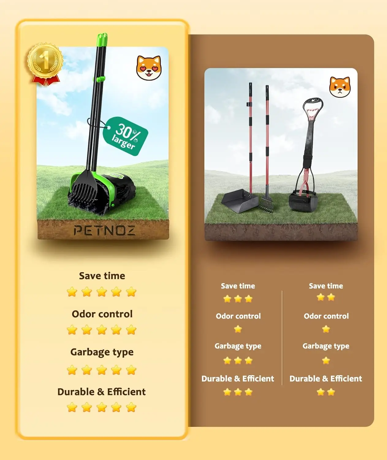 Customized Large Arm & Hammer Pooper Scooper Swivel Bin & Rake Dog With Lid And Handle