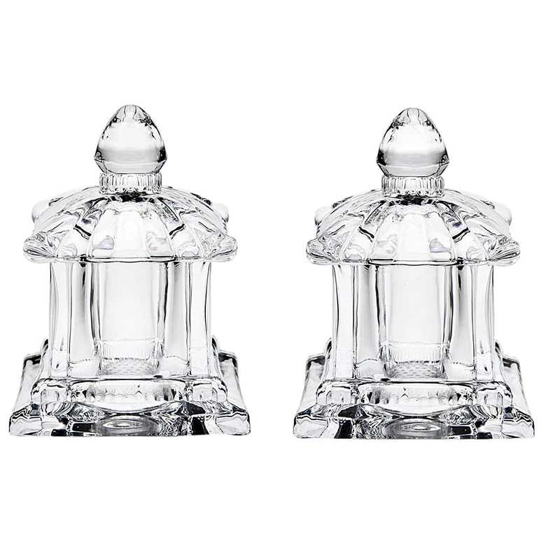 Salt and Pepper Shaker Set Solid powder seasoning glass bottle small container gourmet powder salt shakers