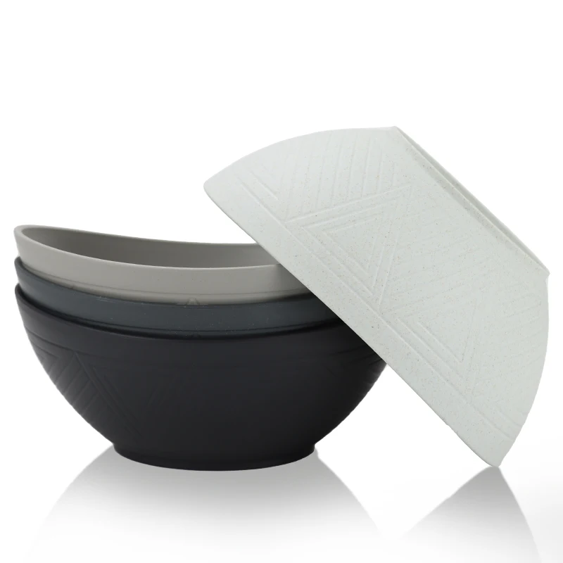 Cheap Reusable Kitchen Eco Friendly Plastic Wheat Straw Food Salad Rice Soup Bowl Plastic Bowl