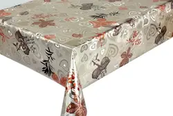 2020 Shining printed Gold & Sliver pvc table cloth for waterproof and oilproof new design 7-517