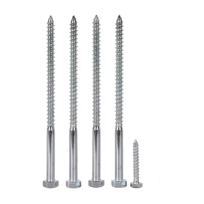 Screws Self Drilling Lag Bolts Size Plain Thread Rod Wholesale DIN571 Hexagon Head Wood China Industrial Equipment GB Customized