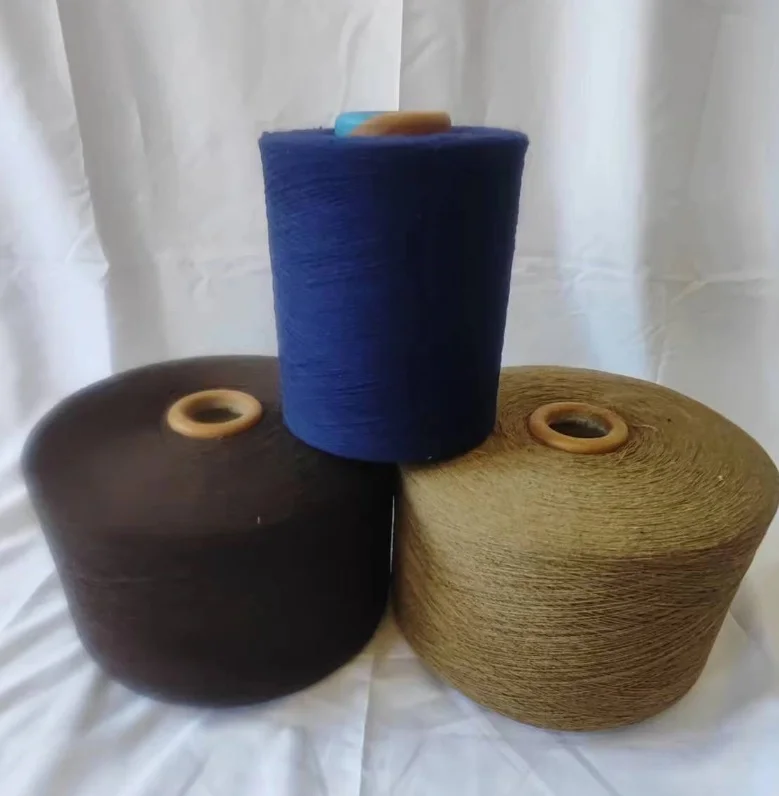 China Manufacturer recycled open end cotton polyester yarn for blanket and carpet