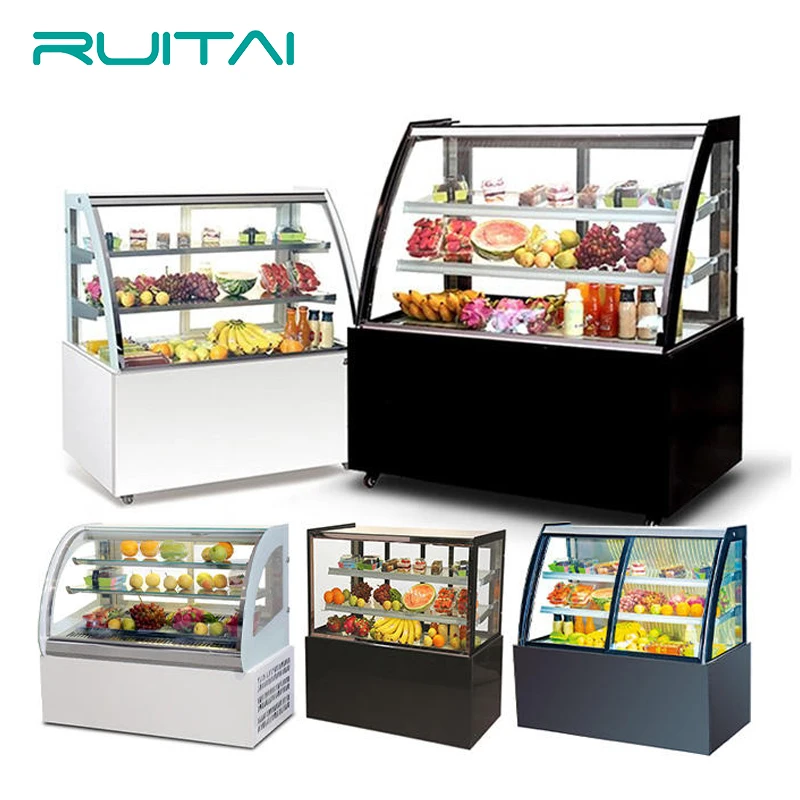 Белый витринный холодильник для тортов RUITAI
