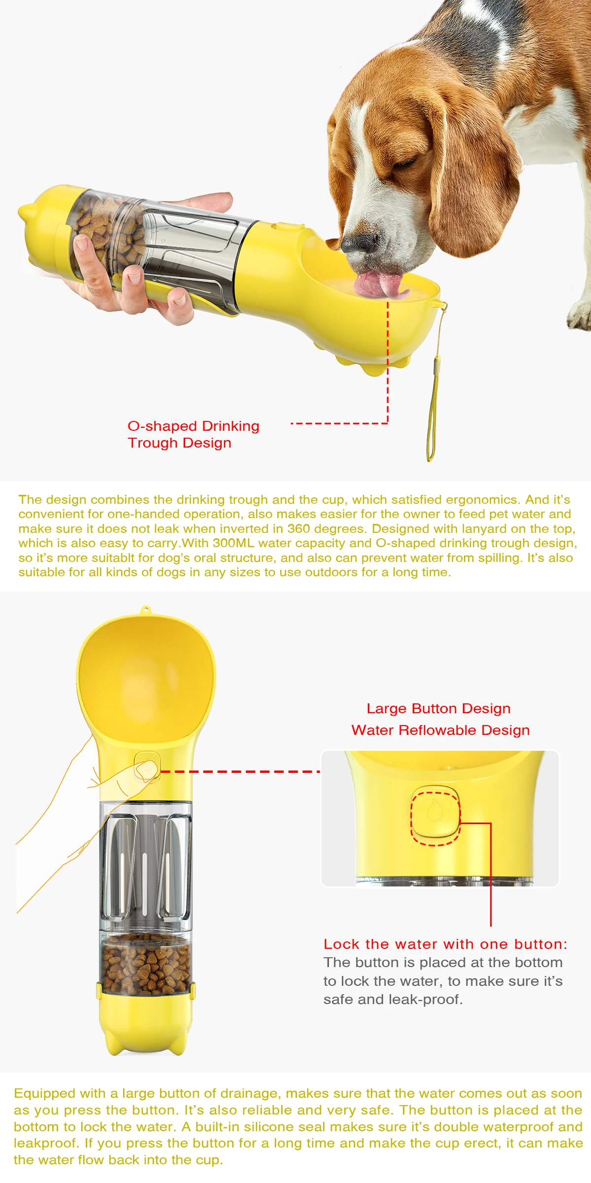 
Drop shipping dog travel water bottle pet dog portable water bottle pet water dispenser 