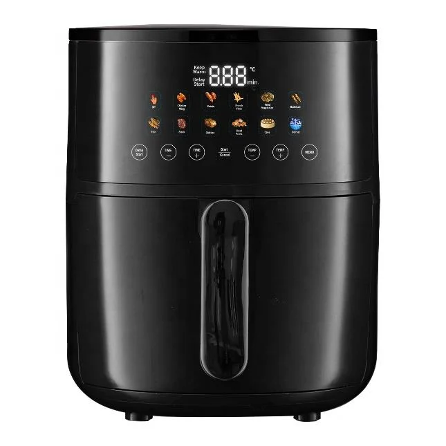 2024 OEM 1700W oil free deep green wholesale portable commercial cheap without oil round basket electric hot smart air fryer