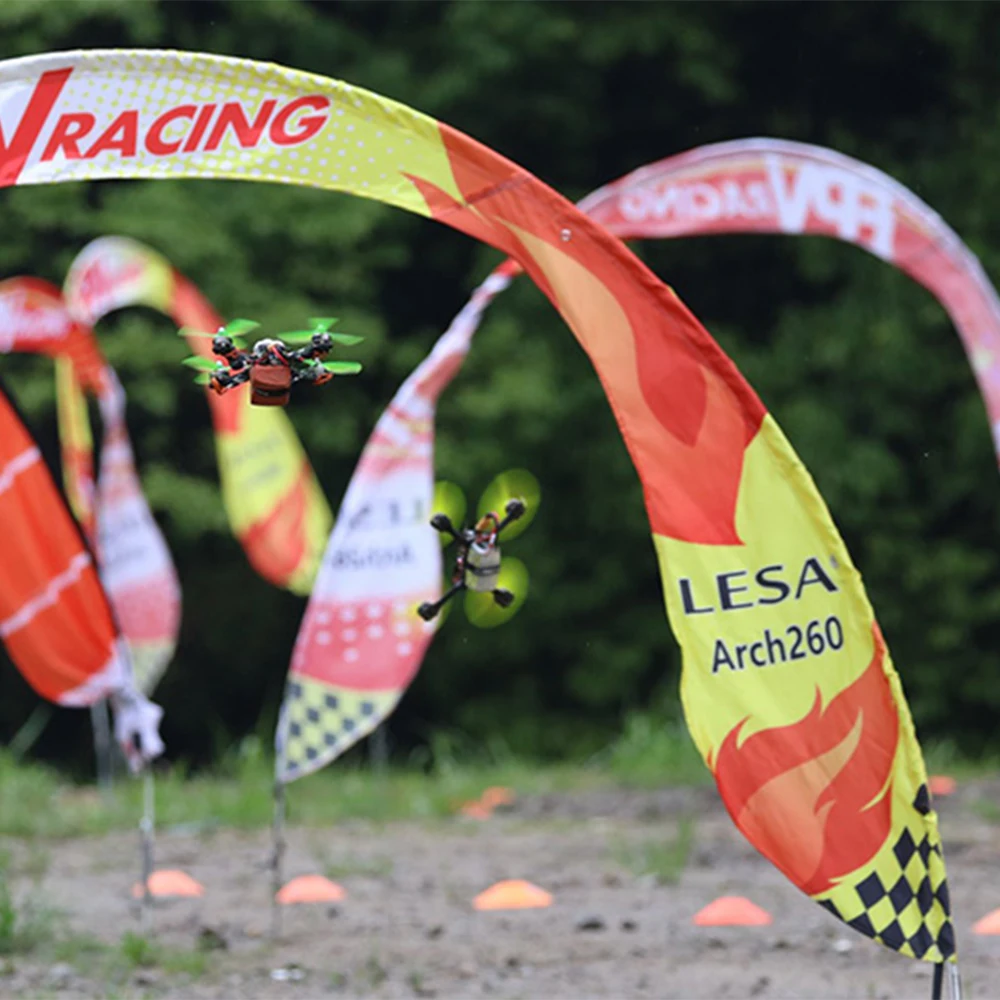 Free design Promotional Display Advertising Custom Design Drone racing gate passageway obstacle flags For FPV Racing