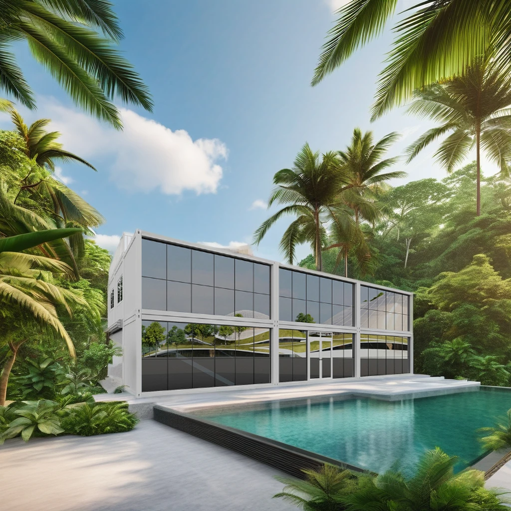 Custom detachable Homes Container House for Sale Modern Modular two story container office building Shipping