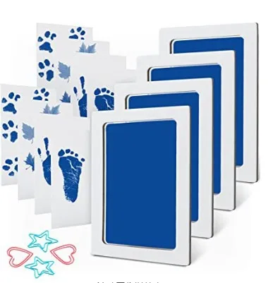 Newborn Baby Diy Hand And Footprint Kit Ink Pads Photo Frame Toddlers Souvenirs Baby Footprint Handprint Kit Shower Gift
