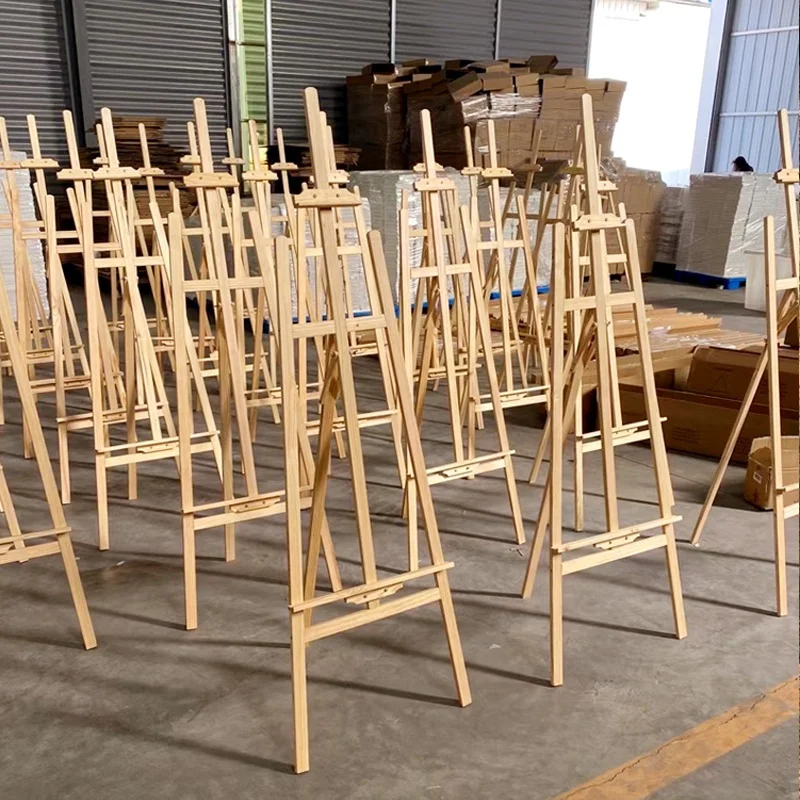 Pine Wood  Floor  display  easel 150 cm for Painting, Display