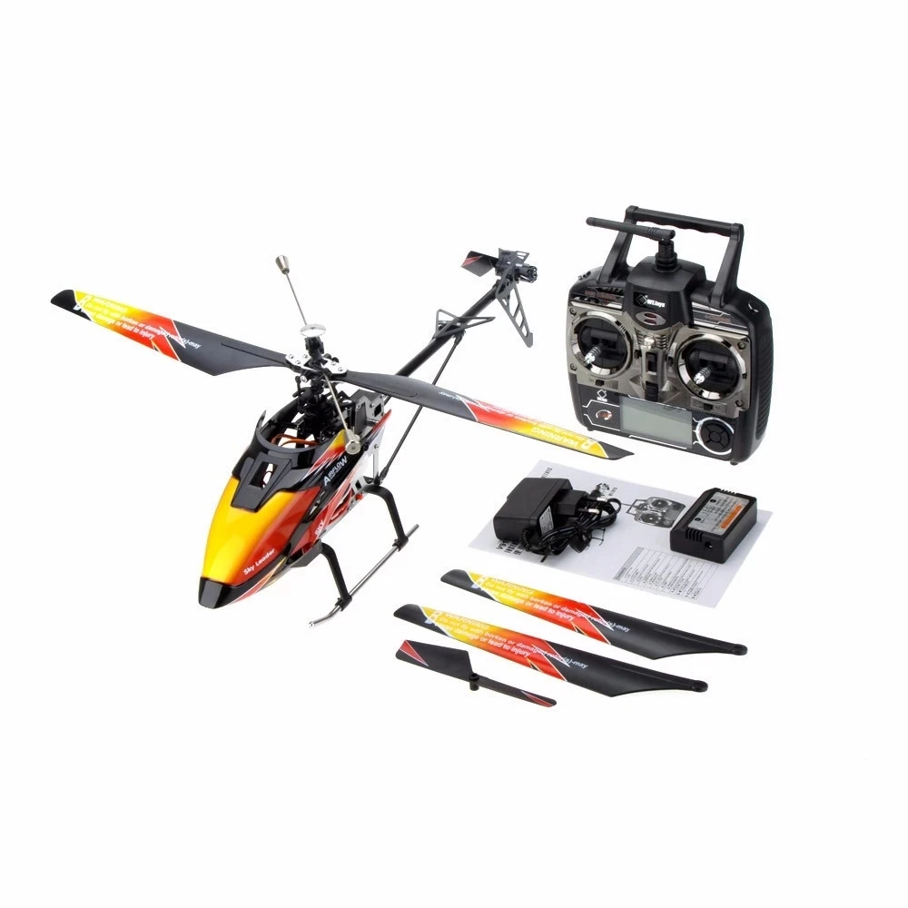 2023 HOT WLtoys V913 RC Helicopter 2.4G 4CH MEMS Gyro Single Propeller With LCD Transmitter 360 Degree Rotation Gift For Kids
