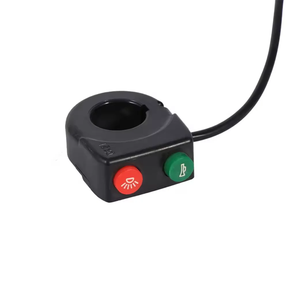 12V Horn HeadLight Switch Black On-Off Button Handlebar Switch Assembly For Motorcycle Scooter Car-Styling