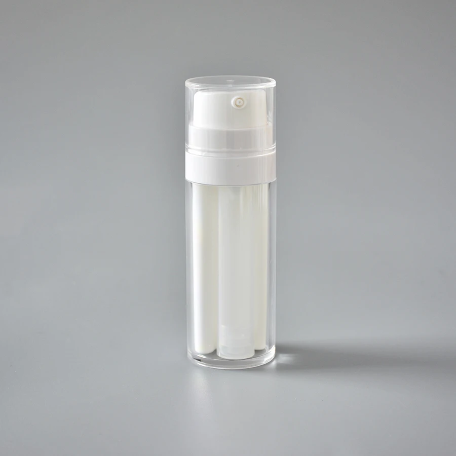 30ml+10ml White PP Plastic Airless Pump Bottle Lotion Cosmetics airless bottle
