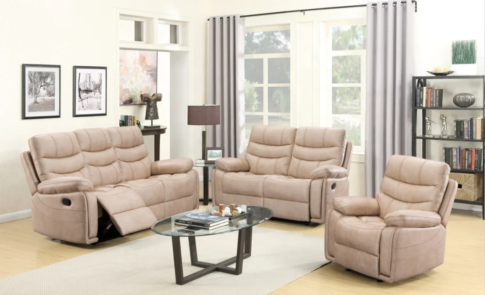 Frank Furniture European Morden air Leather Recliner Sofa Sets Furniture Living Room Set