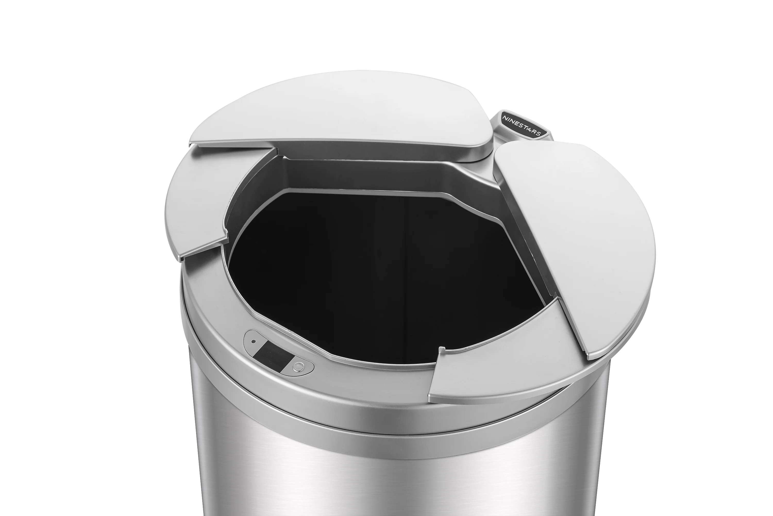 Hot selling  slide open touchless trash bin smart waste Bin lid