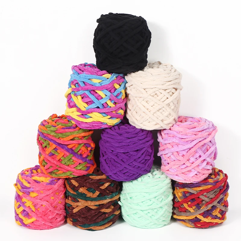 JP Multi-Color Chunky Crochet Yarn Knitting DIY Ice Scarf Yarn Ball Knitted For Hand Knitting