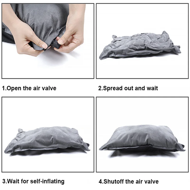 Factory directly inflatable sleeping pillow Light weight customized camping air pillow for outdoor travel