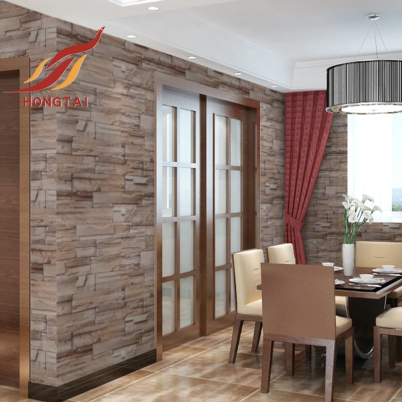 1.22m 3D brick pattern wallpaper PVC wallpaper with glue interior decoration