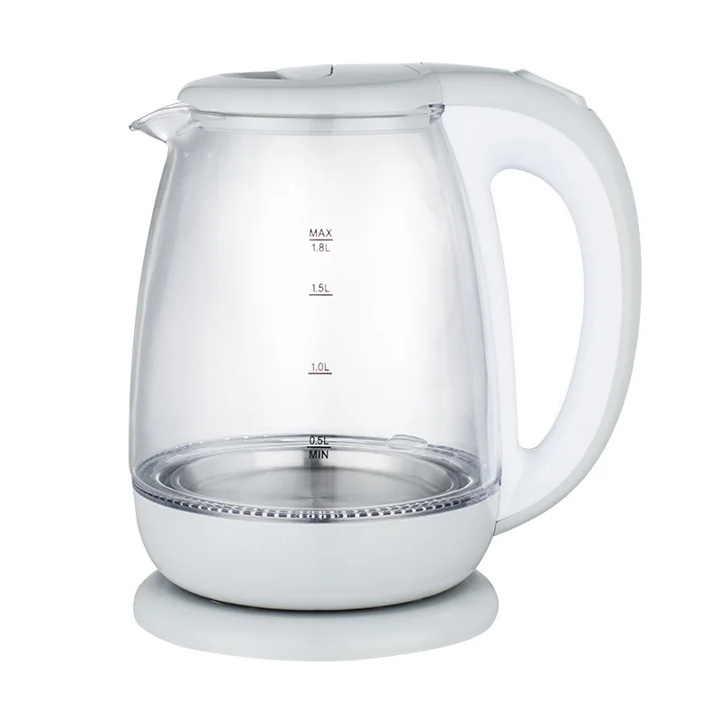 CX-807 1.8L 1500W защитой от кипячения бесшнуровой стеклянный электрический чайник для воды автоматическое выключение электрический стеклянный чайник 1.8L
