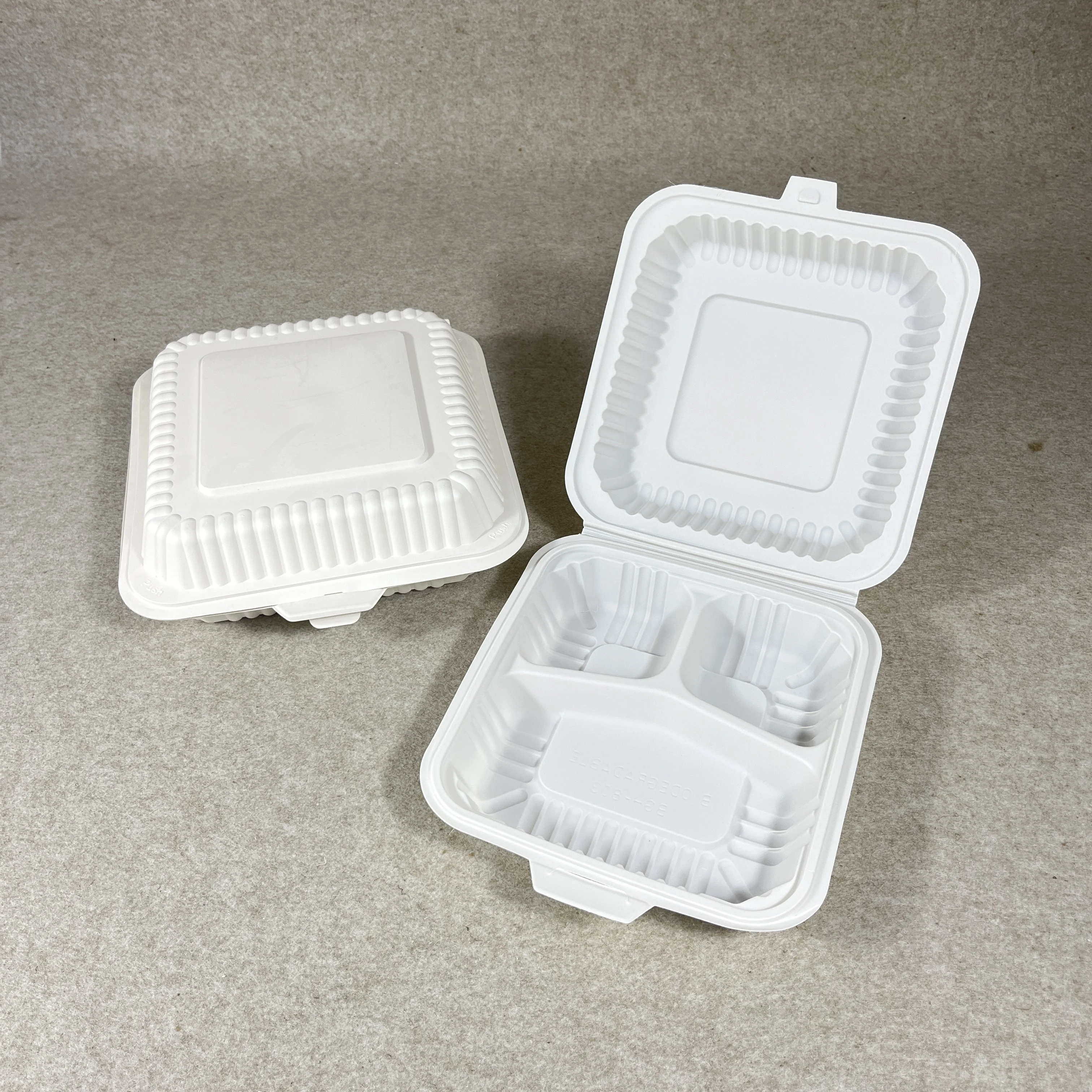 Cornstarch Takeaway Biodegradable Fast Food Clamshell Plastic Packaging Lunch Box