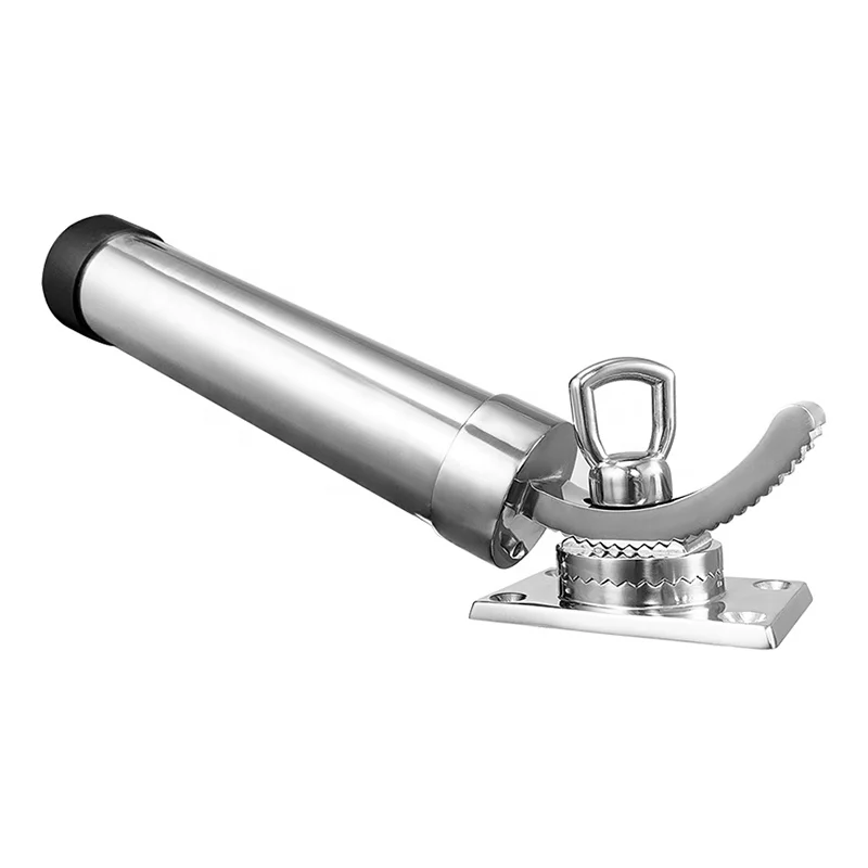 Anti-corrosion anti-rust mirror polished 316 stainless steel 360 Adjustable Fishing Rod Holder for boat or yacht