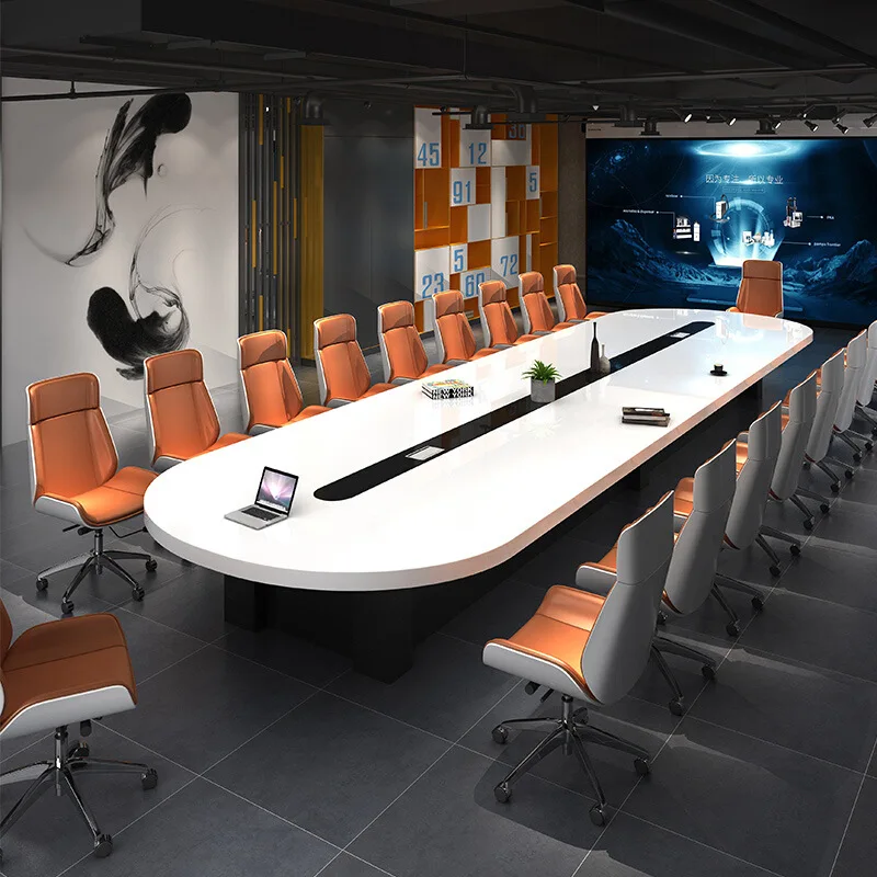 Новинка 2023 модный стол для собраний офисный круглый конференций на 10-20 мест
