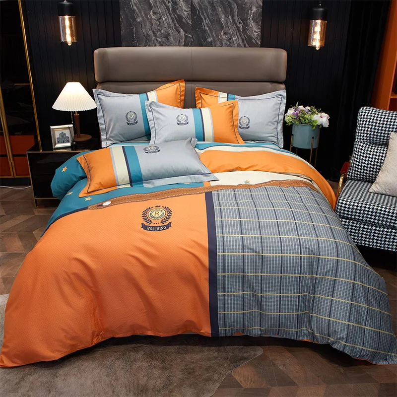 2022 new cotton printing light luxury Bed Skirt family bedroom Bedding Set