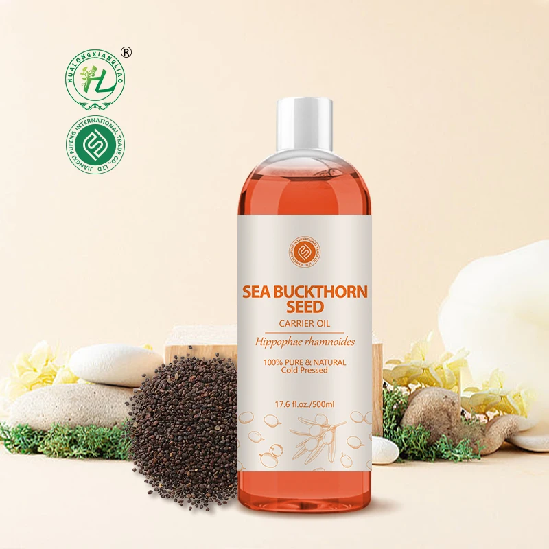 Organic Sea buckthorn Seed Oil For Skin Face | Seabuckthorn Oil - 100% Pure RAW Virgin Cold-Pressed Undiluted | OEM 500ML