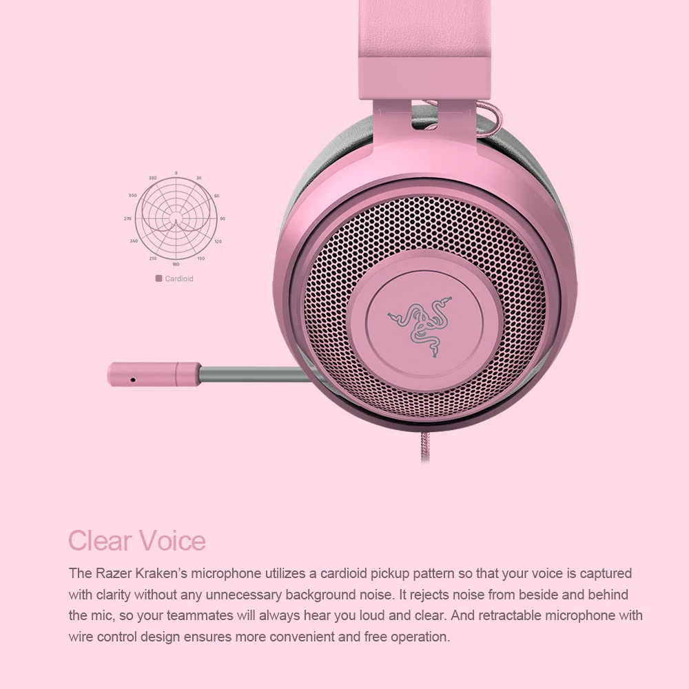 Razer Kraken Gaming Headset with Noise Cancelling Microphone Replacement for PC Gaming Headset