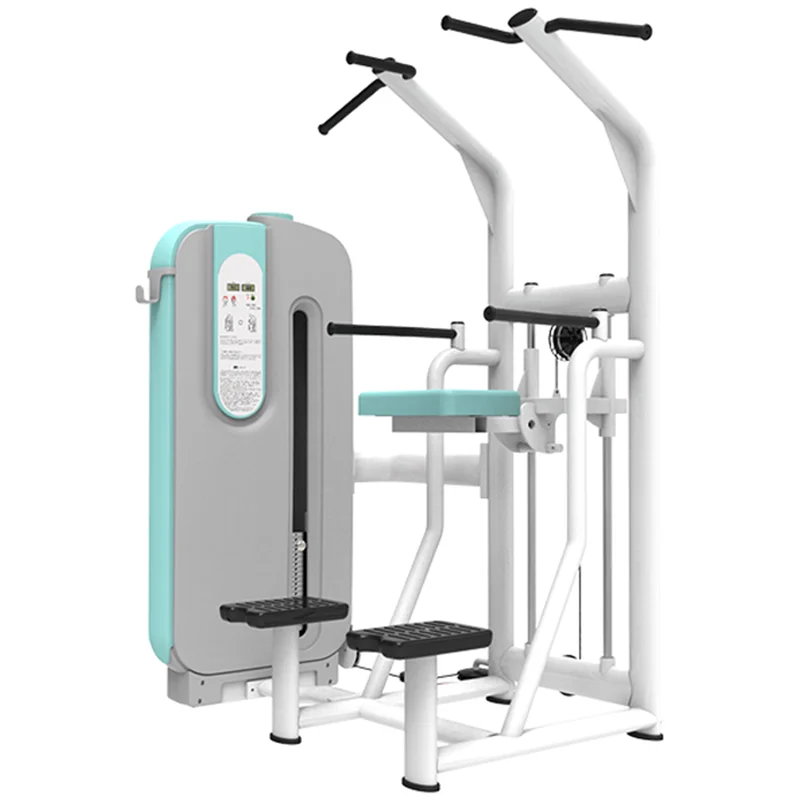 Advanced Type Muscle Pin Loaded Large Commercial Use Machine Iso-Lateral Assisted Dip Chin With Free Painting Color