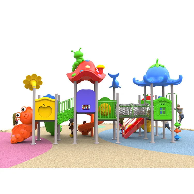 Hot Selling High Quality Cartoon Animal Preschool Playground Slide Set Children Park Equipment Outdoor Playground